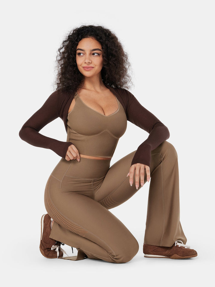 High-Rise Flared Workout Leggings - Grace