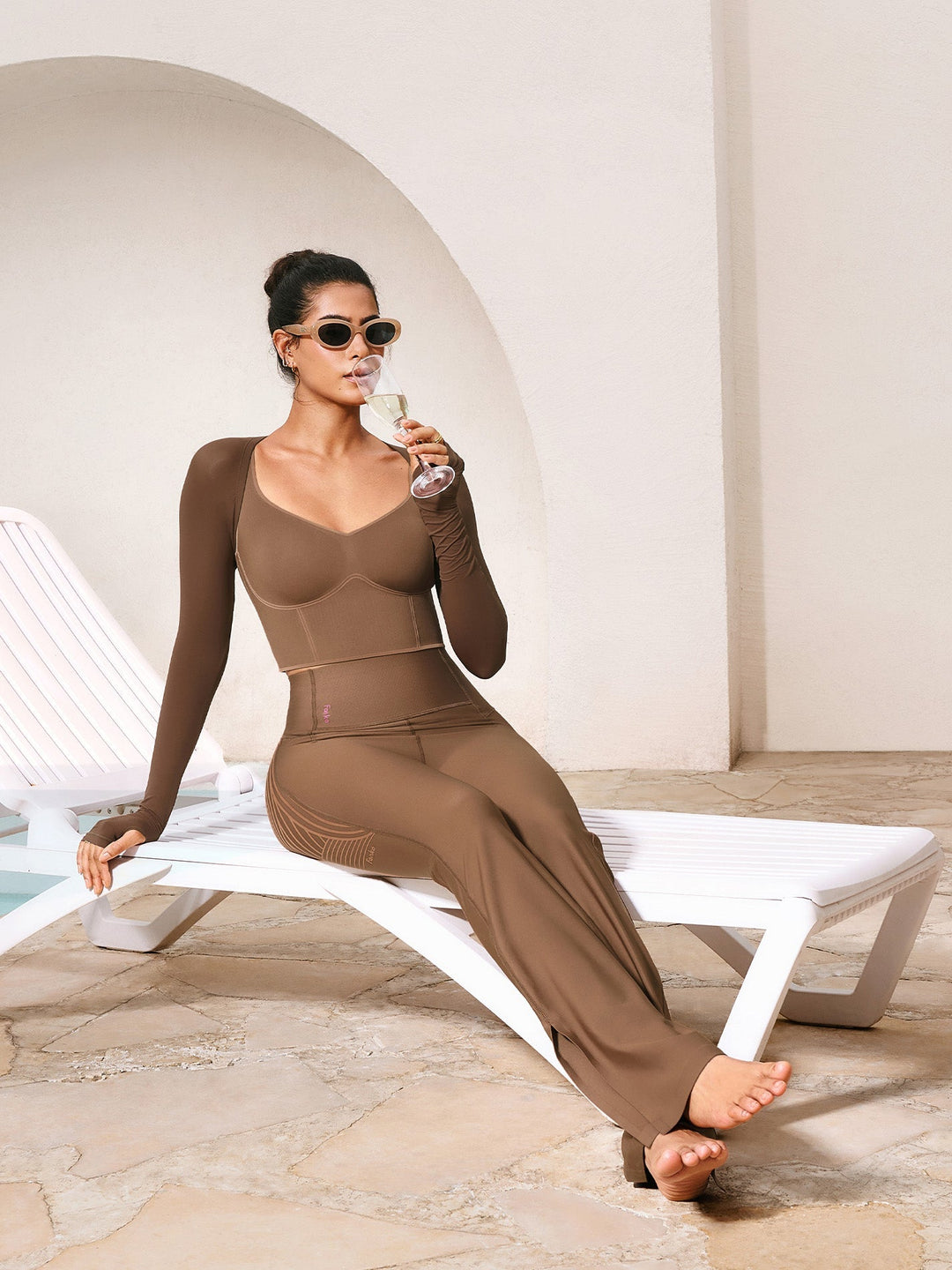 High-Rise Flared Workout Leggings - Grace