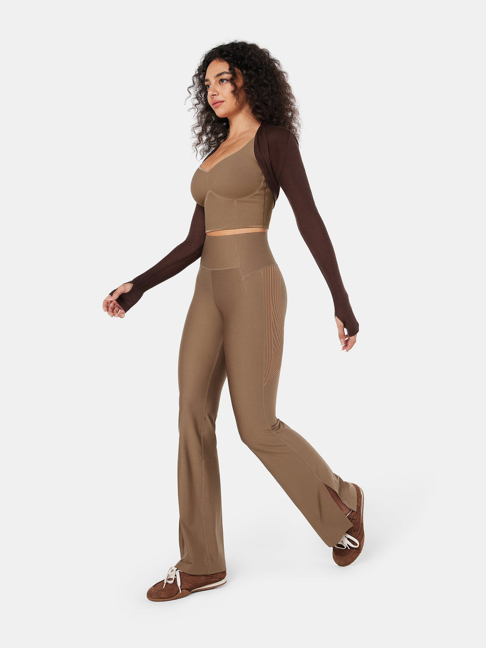 High-Rise Flared Workout Leggings - Grace