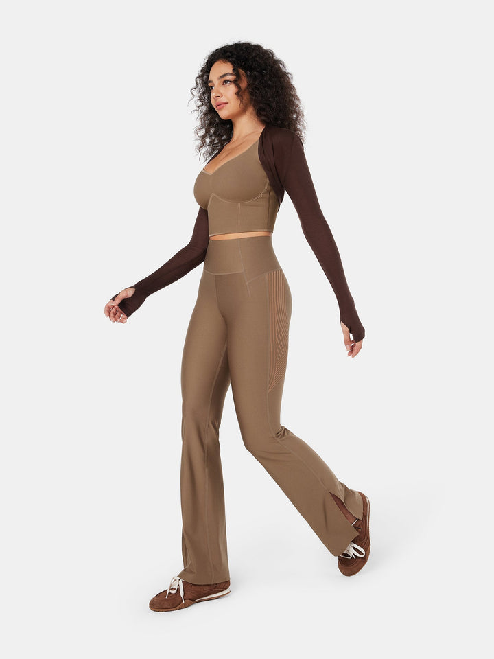 High-Rise Flared Workout Leggings - Grace