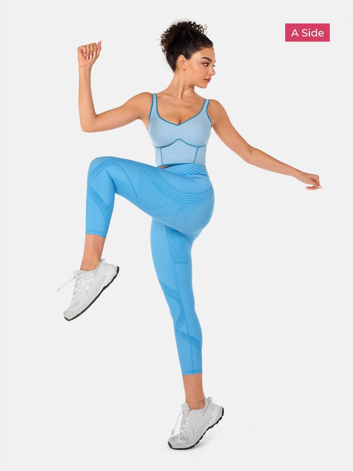 High-Rise Reversible Gym Leggings - Audrey