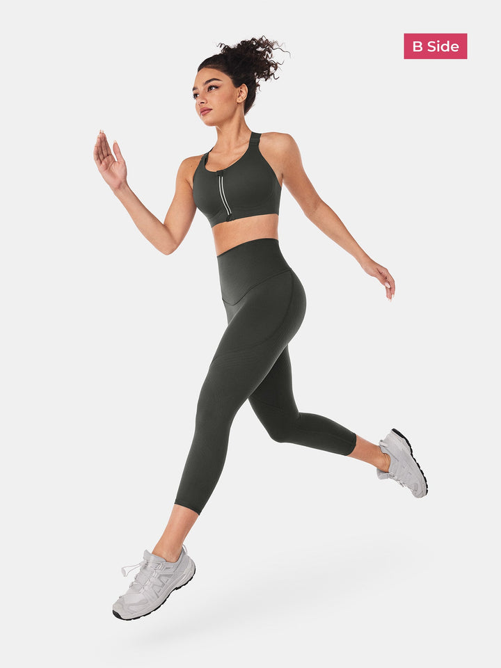 High-Rise Reversible Gym Leggings - Audrey