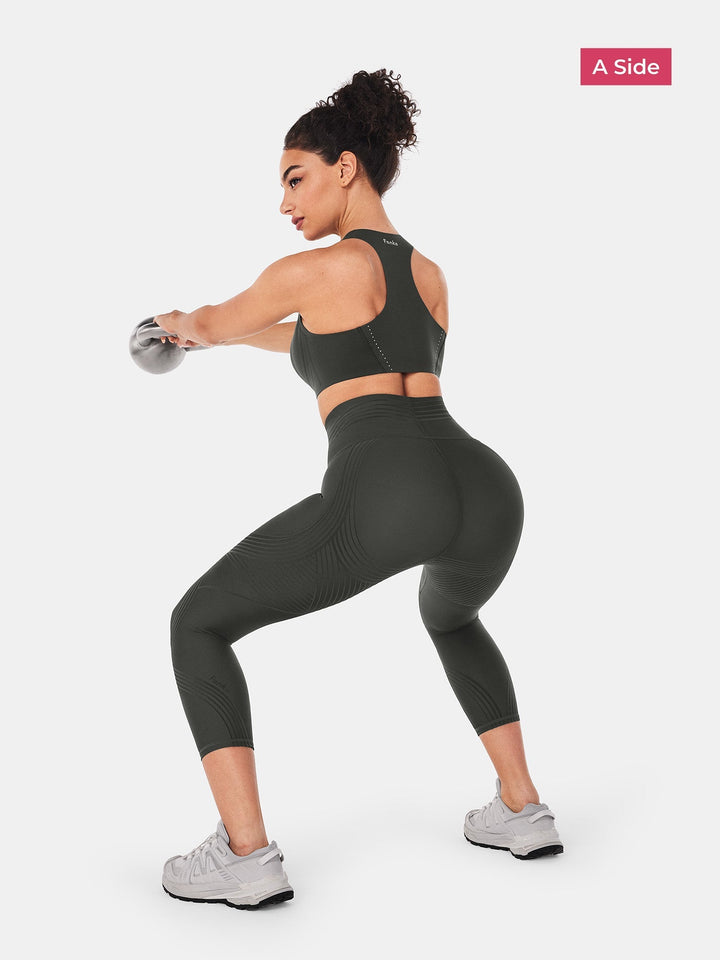 High-Rise Reversible Gym Leggings - Audrey