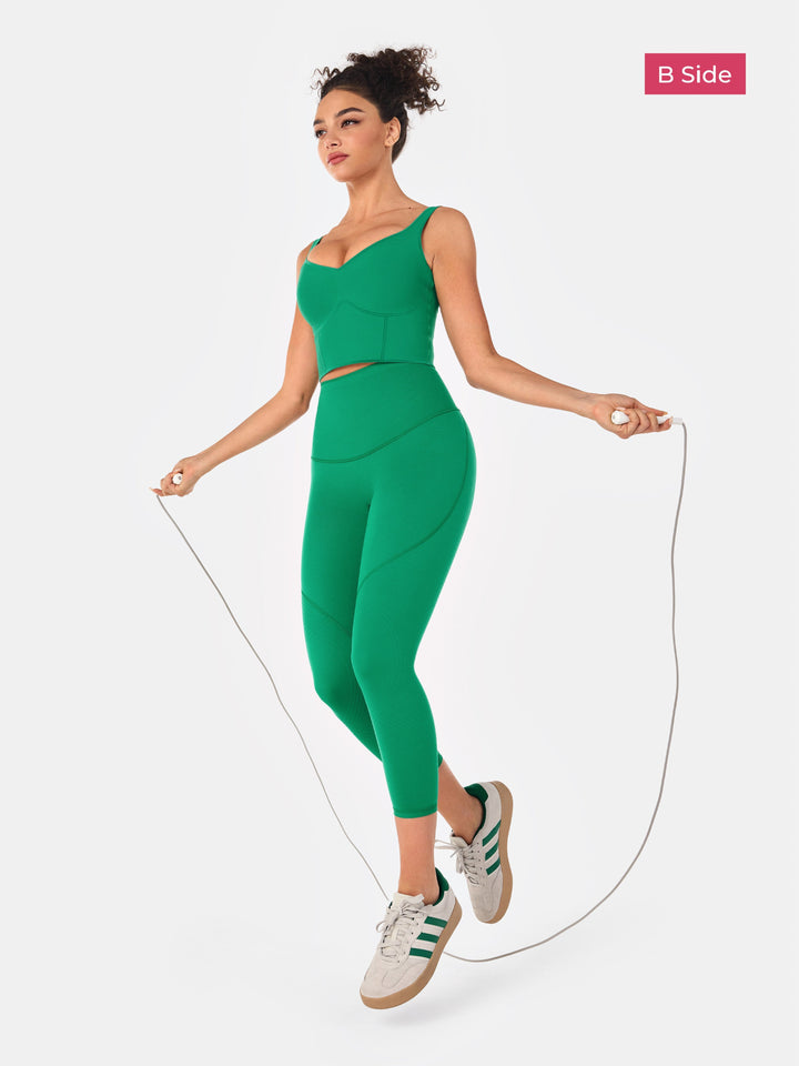 High-Rise Reversible Gym Leggings - Audrey