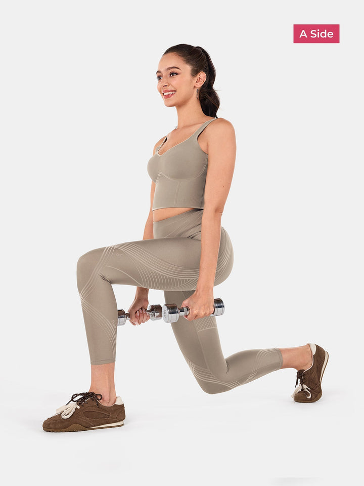 High-Rise Reversible Gym Leggings - Audrey