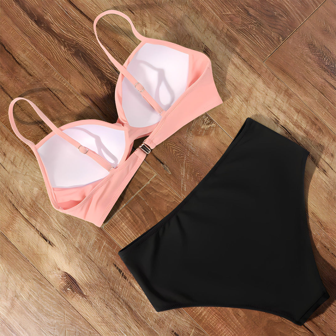 High-Waist Twist-Front Bikini Set - Patti