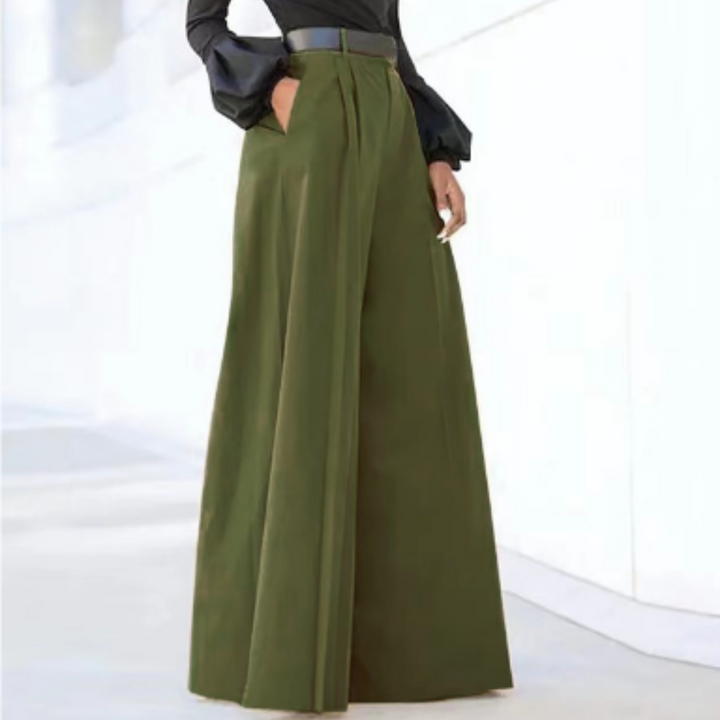 High-Waisted Wide-Leg Palazzo Trousers - Jane