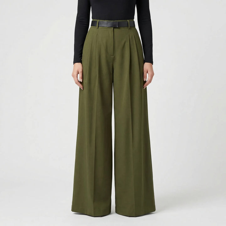 High-Waisted Wide-Leg Palazzo Trousers - Jane