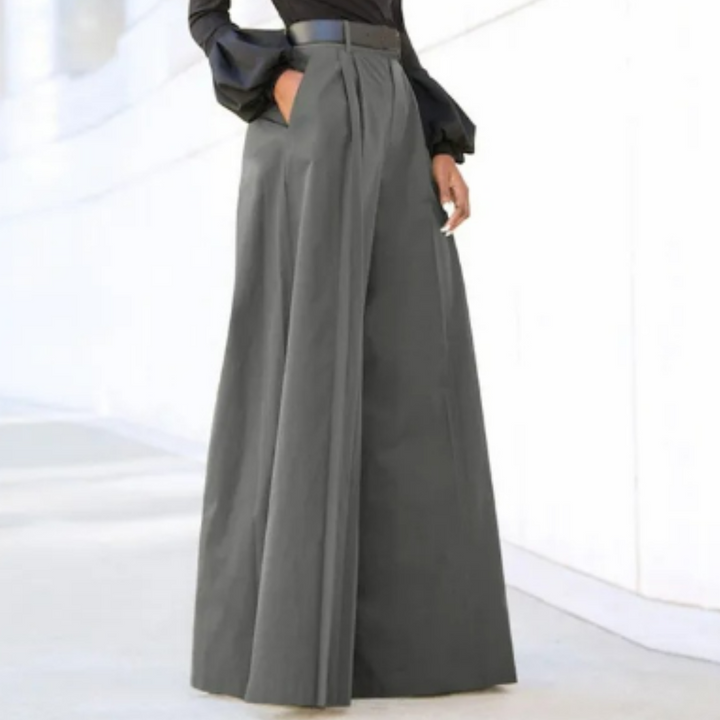 High-Waisted Wide-Leg Palazzo Trousers - Jane