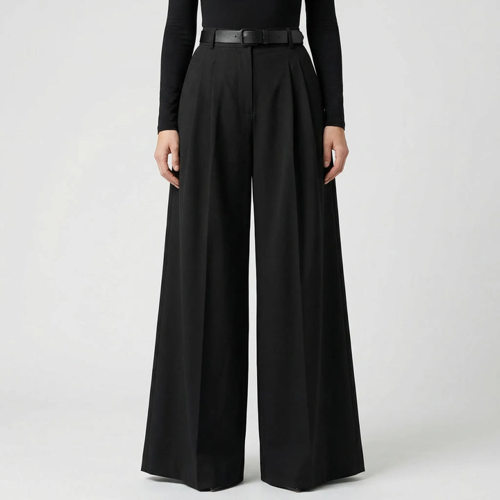 High-Waisted Wide-Leg Palazzo Trousers - Jane