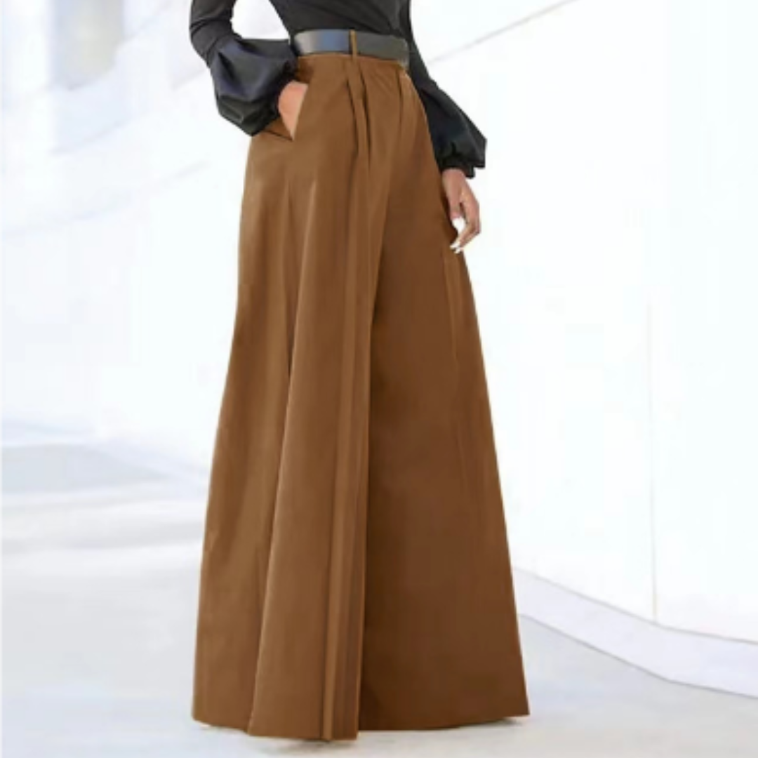 High-Waisted Wide-Leg Palazzo Trousers - Jane