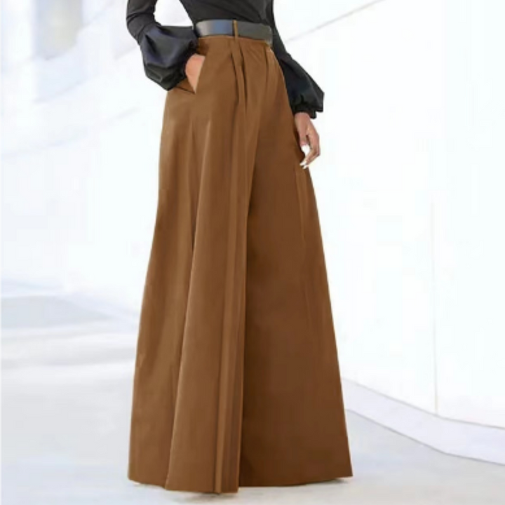 High-Waisted Wide-Leg Palazzo Trousers - Jane