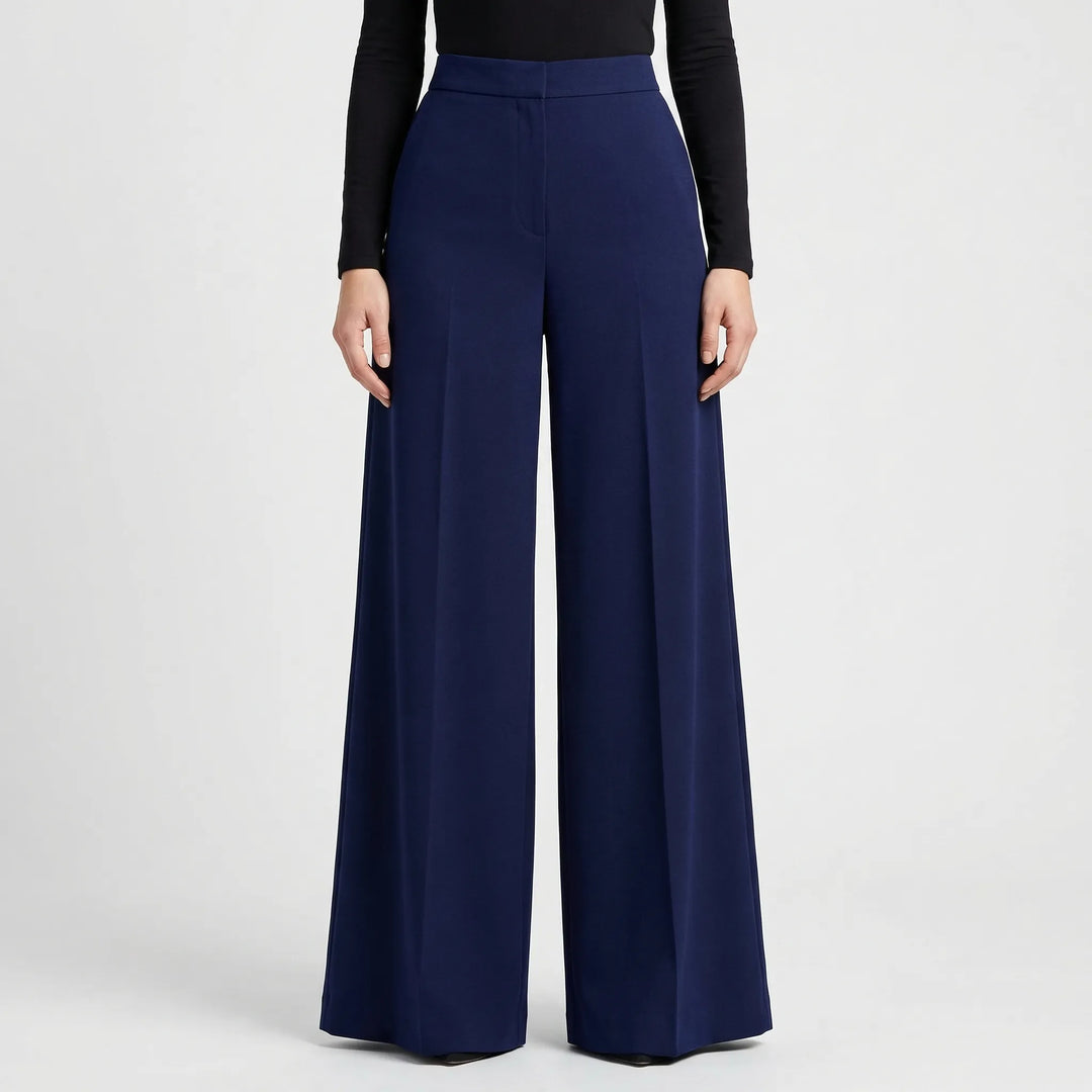 High-Waisted Wide-Leg Palazzo Trousers - Jane