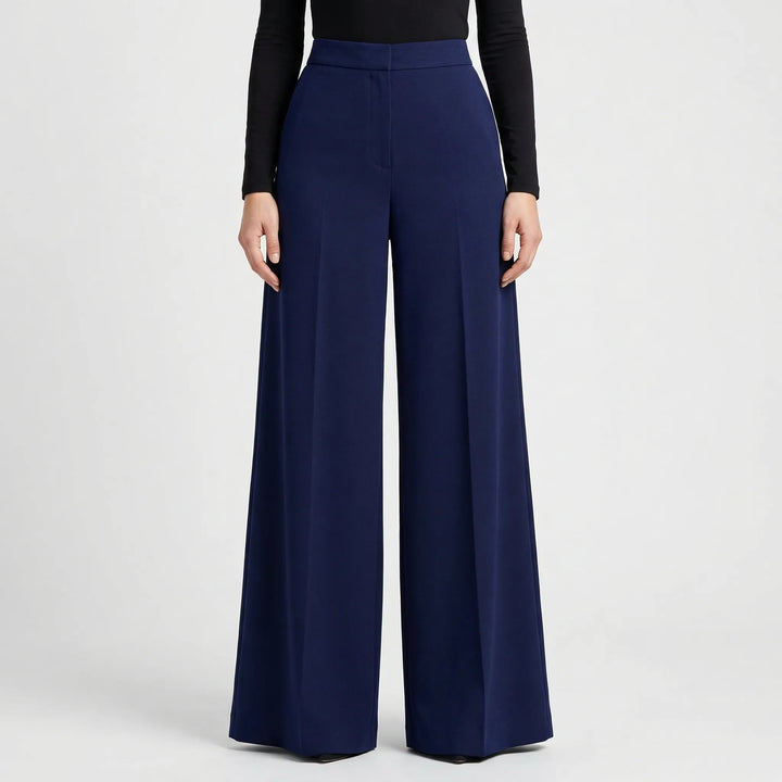 High-Waisted Wide-Leg Palazzo Trousers - Jane