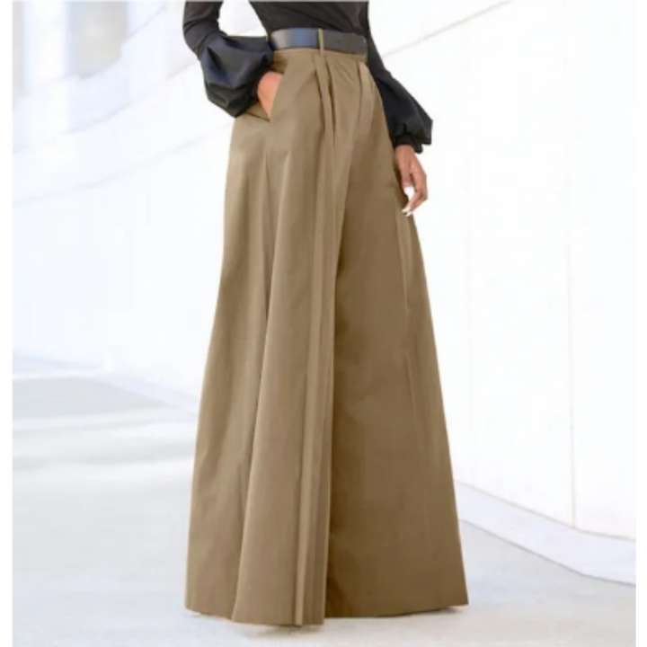 High-Waisted Wide-Leg Palazzo Trousers - Jane