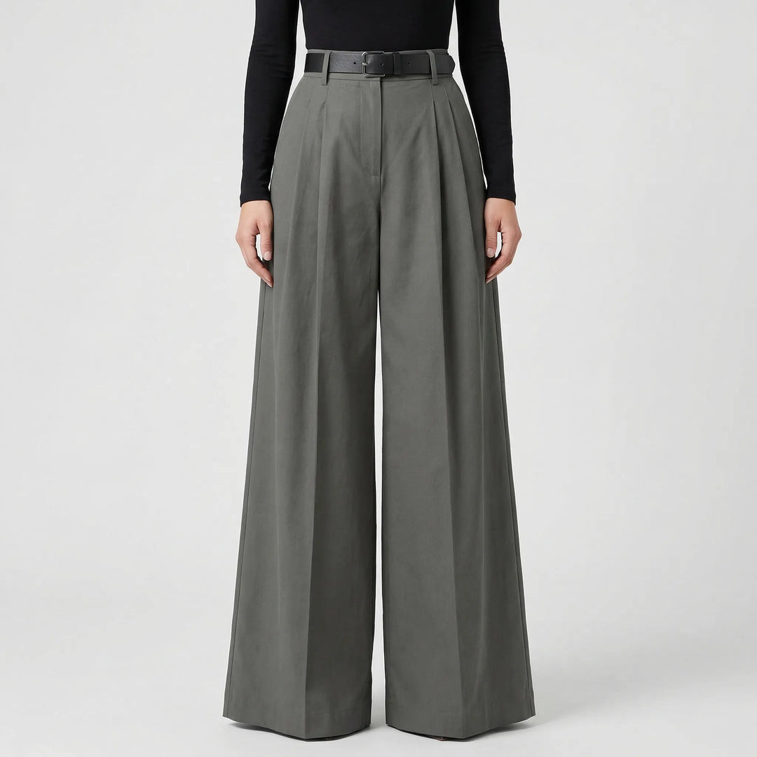 High-Waisted Wide-Leg Palazzo Trousers - Jane