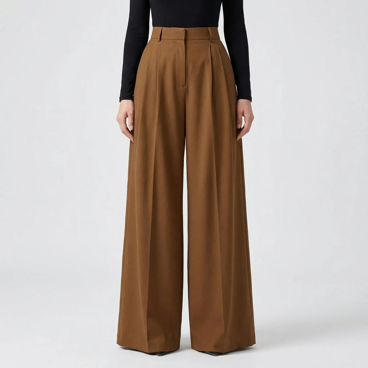 High-Waisted Wide-Leg Palazzo Trousers - Jane