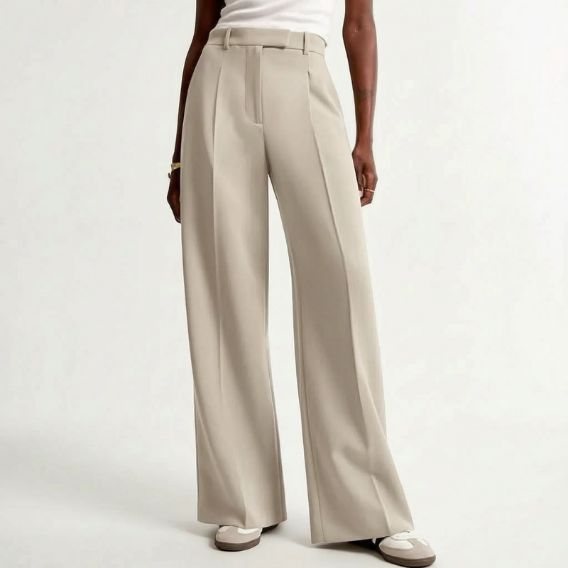 High-Waisted Wide-Leg Trousers - Gail