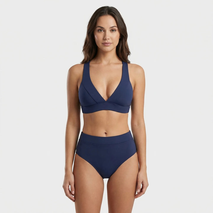 High-Waisted Wrap-Top Bikini Set - Meghan