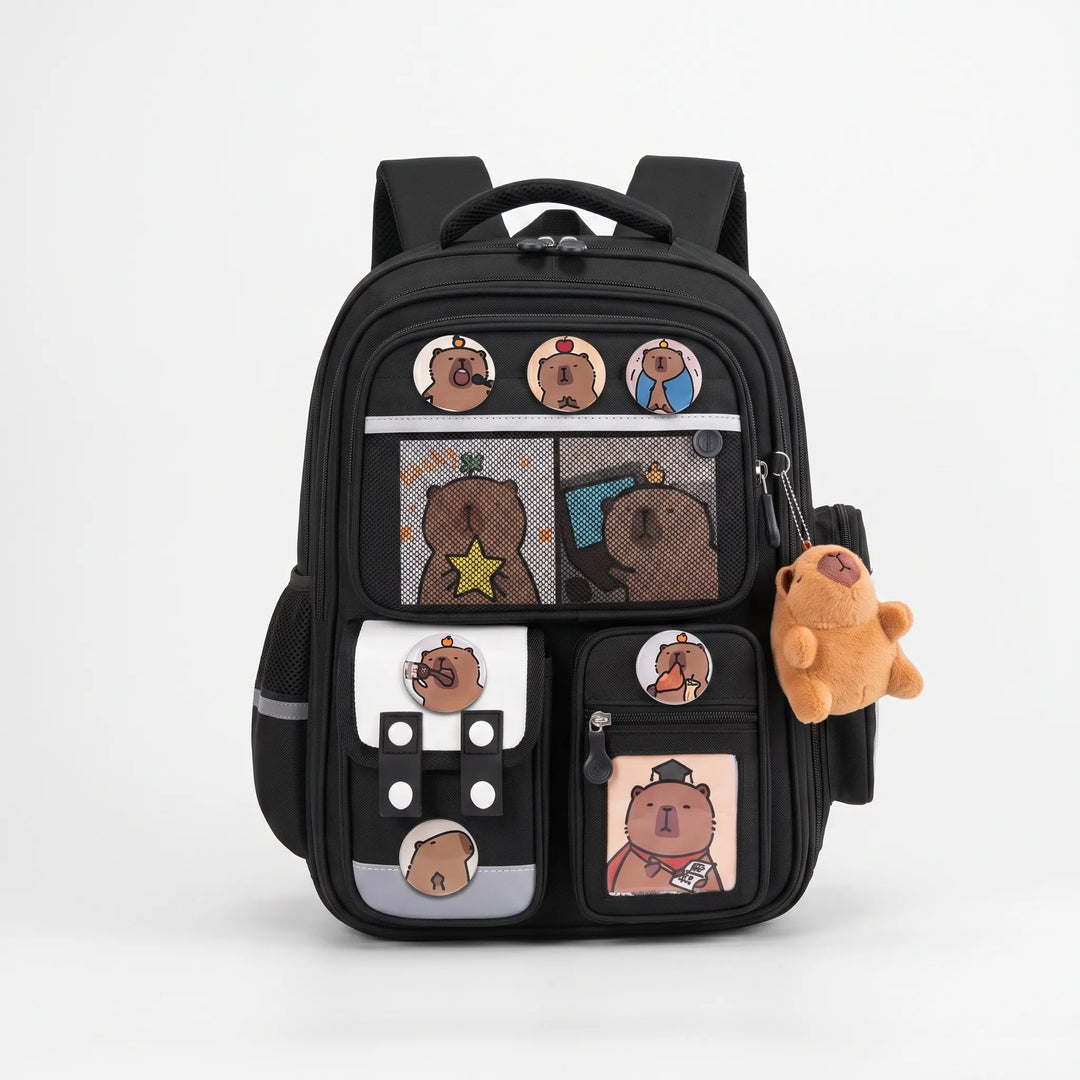 Hippe Schoolrugzak Met Capibara-Thema - Viyora