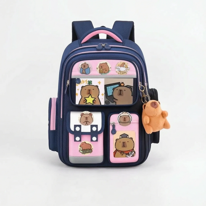 Hippe Schoolrugzak Met Capibara-Thema - Viyora