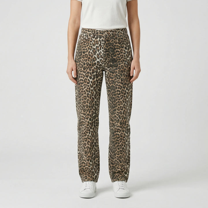 Hochgeschnittene Jeans Mit Leopardenmuster - Candice