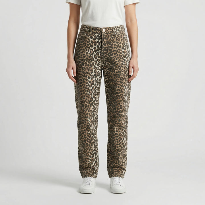 Hochgeschnittene Jeans Mit Leopardenmuster - Candice