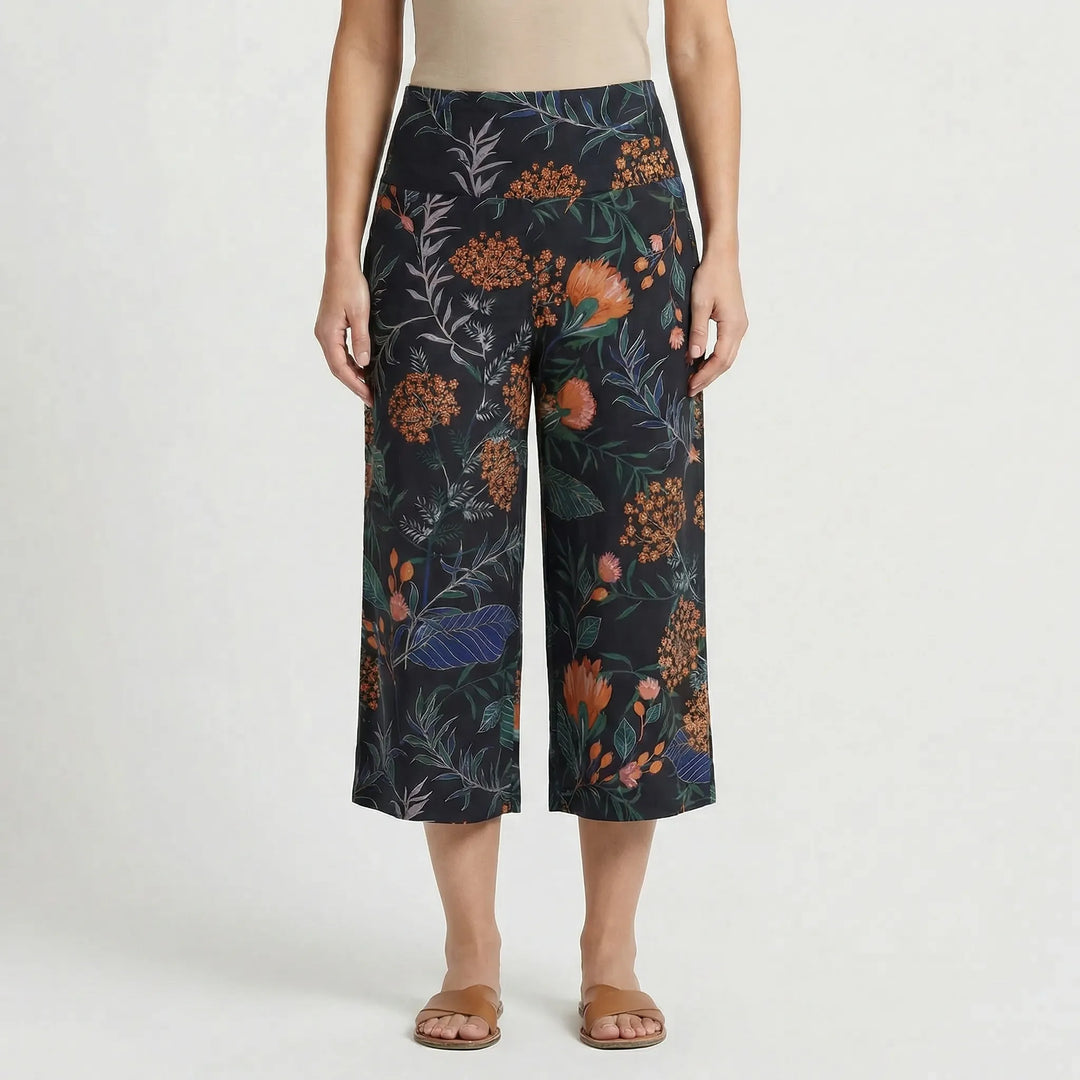 Hohe Taille Weit Geschnittene Hose - Amina