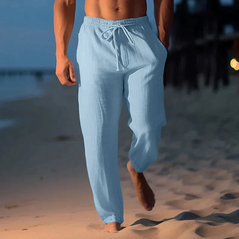 Men's Linen Pants with Adjustable Waist – Jules