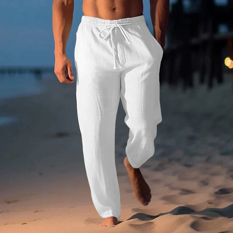 Men's Linen Pants with Adjustable Waist – Jules