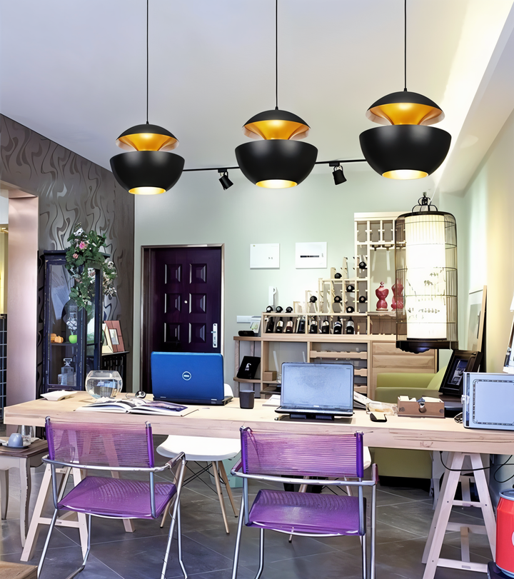AppleGlow Pendant Light - Artistic E27 Fixture in Black & White 6