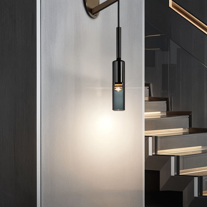 Minimalist Wall Lamp with Smoke Glass – Orvane