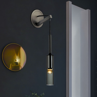 Minimalist Wall Lamp with Smoke Glass – Orvane