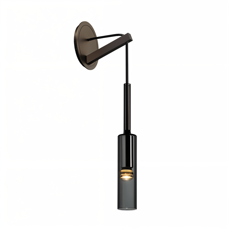 Minimalist Wall Lamp with Smoke Glass – Orvane