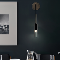 Minimalist Wall Lamp with Smoke Glass – Orvane
