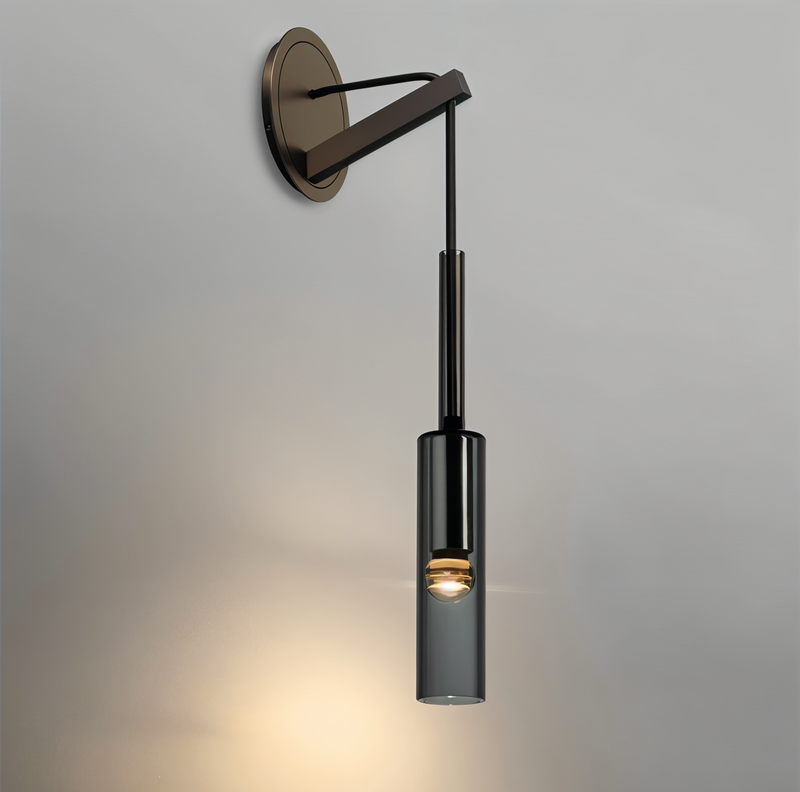 Minimalist Wall Lamp with Smoke Glass – Orvane