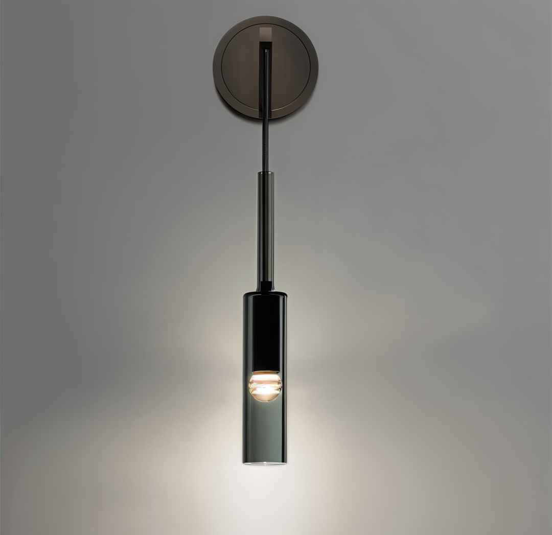 Minimalist Wall Lamp with Smoke Glass – Orvane