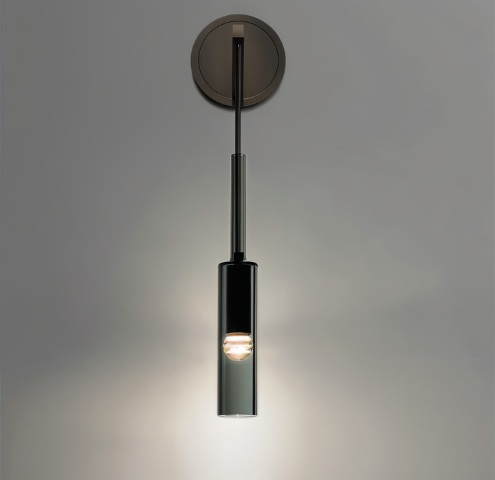 Minimalist Wall Lamp with Smoke Glass – Orvane