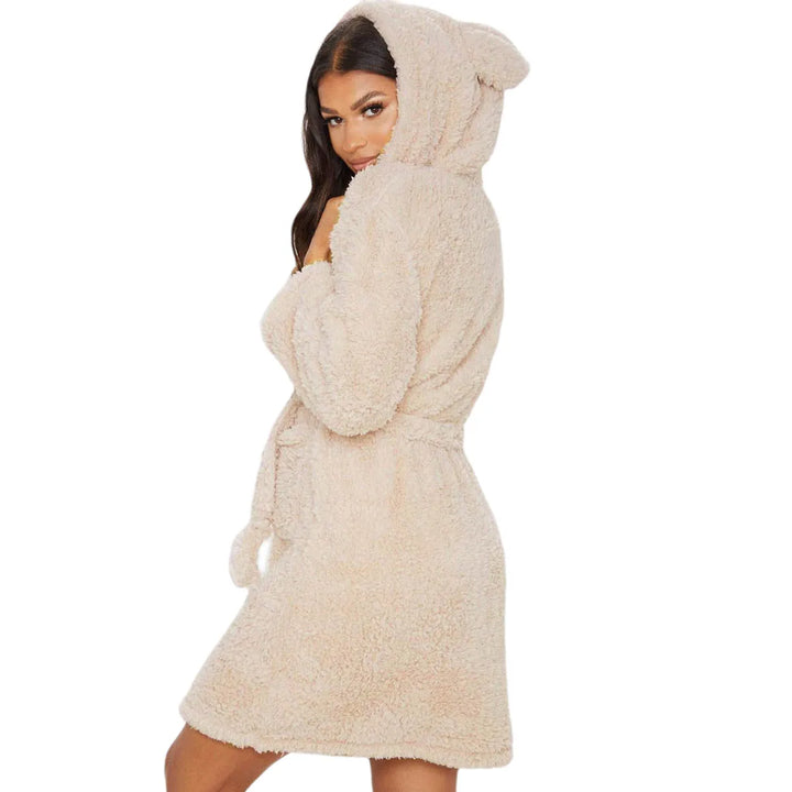 Hooded Dressing Gown With Bear Ears - Jenna