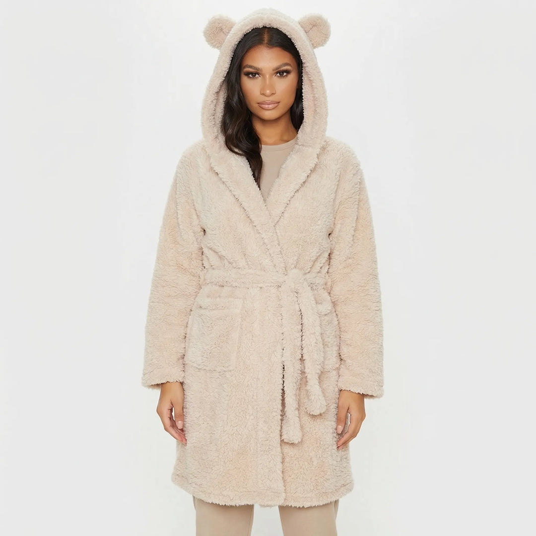 Hooded Dressing Gown With Bear Ears - Jenna