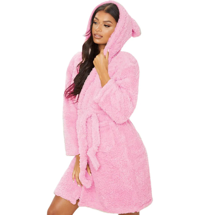 Hooded Dressing Gown With Bear Ears - Jenna