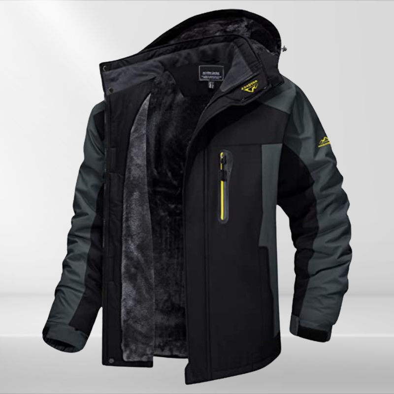 Hooded Two-Tone Outdoor Jacket - Casey