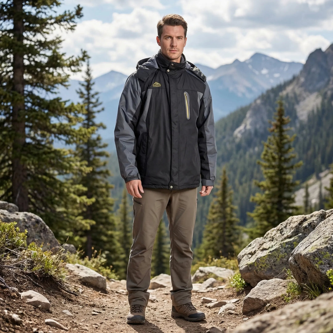 Hooded Two-Tone Outdoor Jacket - Casey