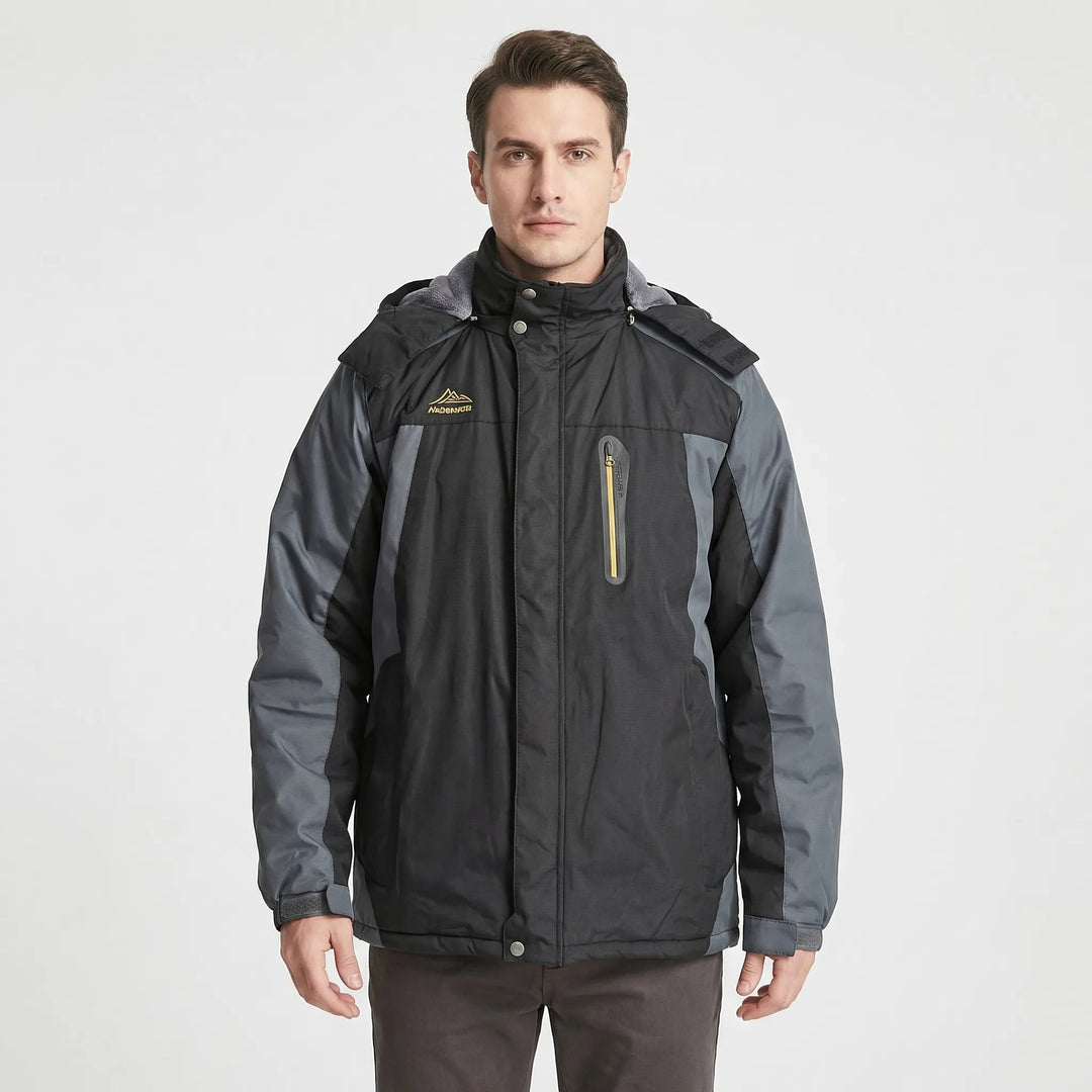 Hooded Two-Tone Outdoor Jacket - Casey