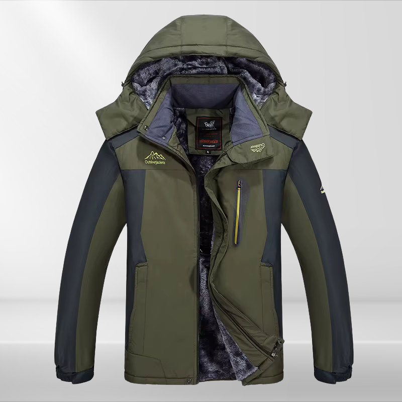 Hooded Two-Tone Outdoor Jacket - Casey