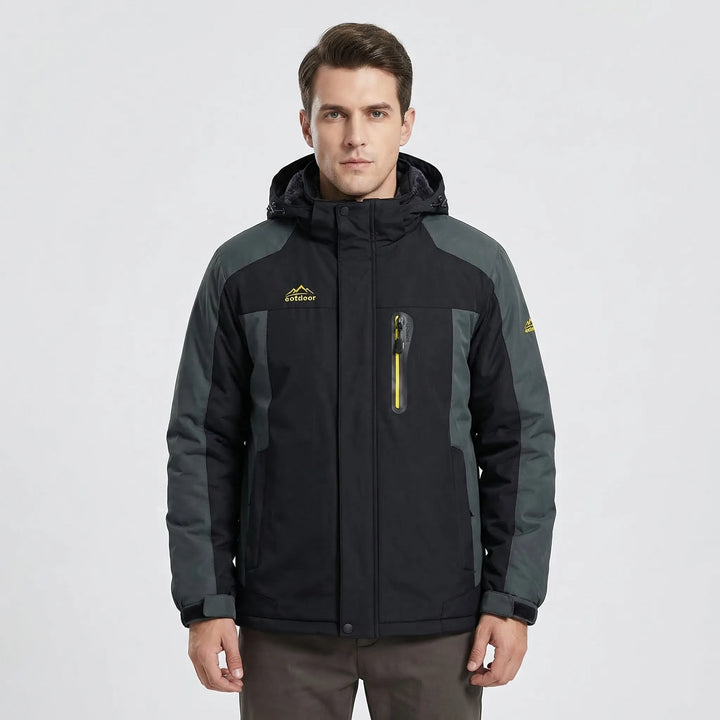 Hooded Two-Tone Outdoor Jacket - Casey