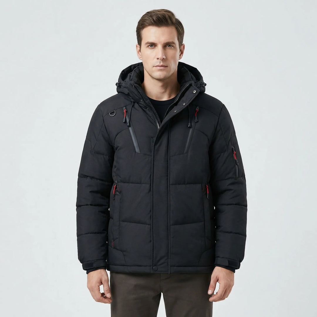 Hooded Windproof Puffer Jacket - Shaun