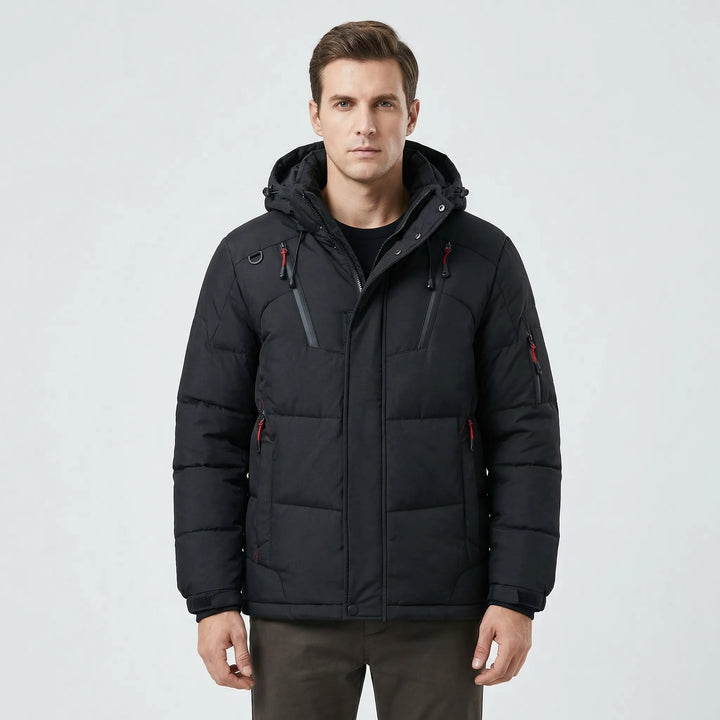 Hooded Windproof Puffer Jacket - Shaun