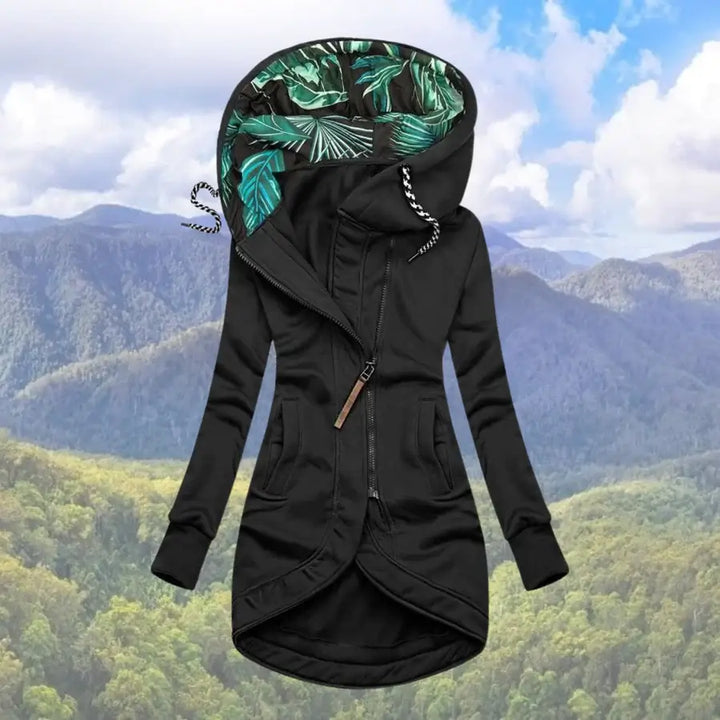 Hooded Zip-Up Winter Jacket For Women - Sally