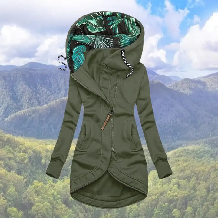 Hooded Zip-Up Winter Jacket For Women - Sally